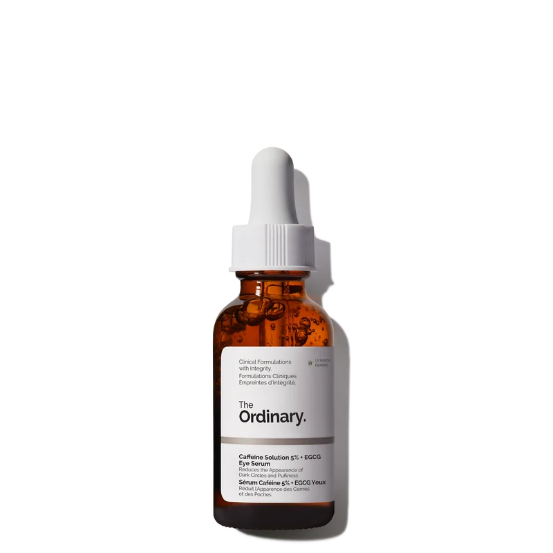 The Ordinary Caffeine Solution 5% + EGCG bottle for dark circles and puffiness
