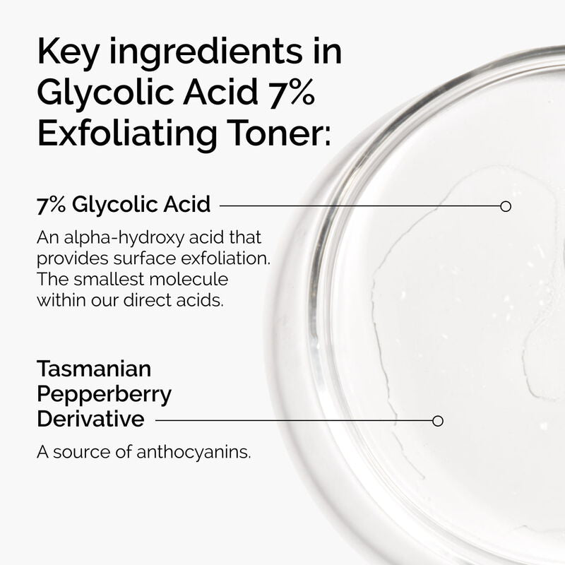 The Ordinary Glycolic Acid 7% exfoliating toner ingredients