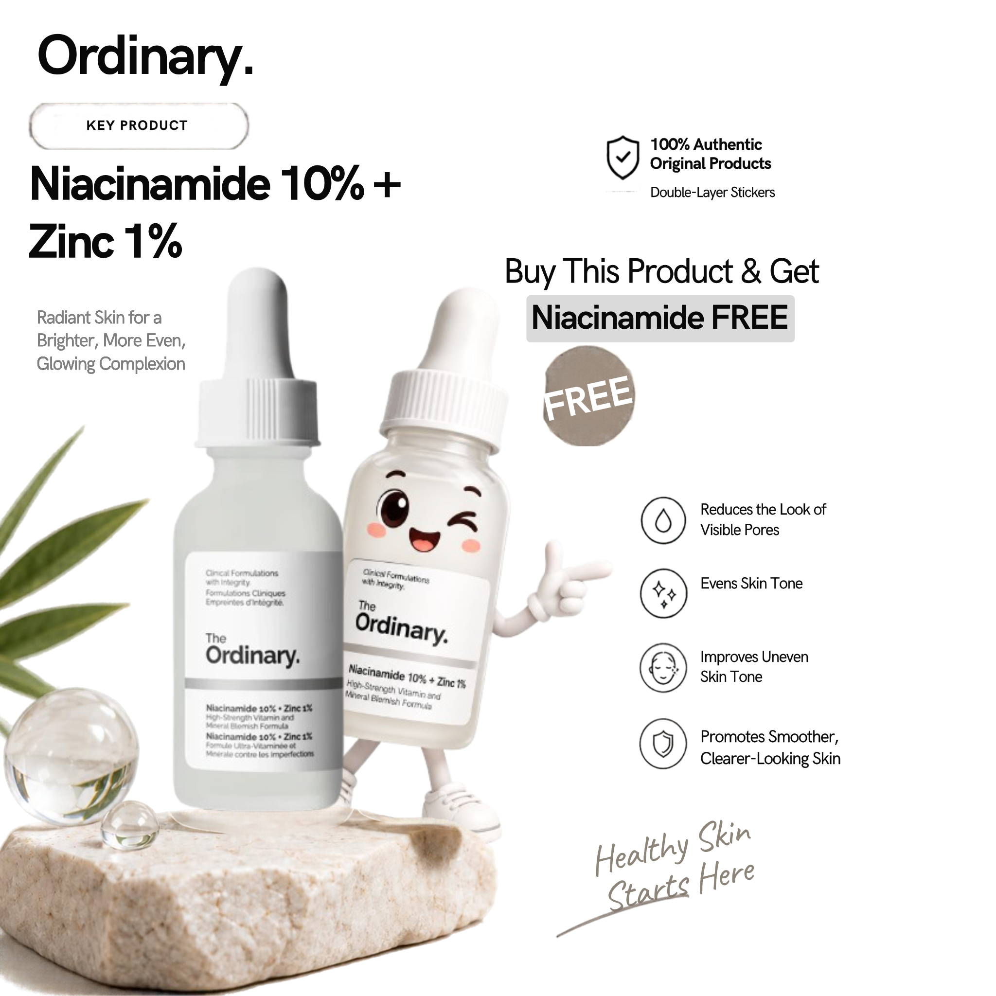 Niacinamide 10% + Zinc 1% + FREE Niacinamide