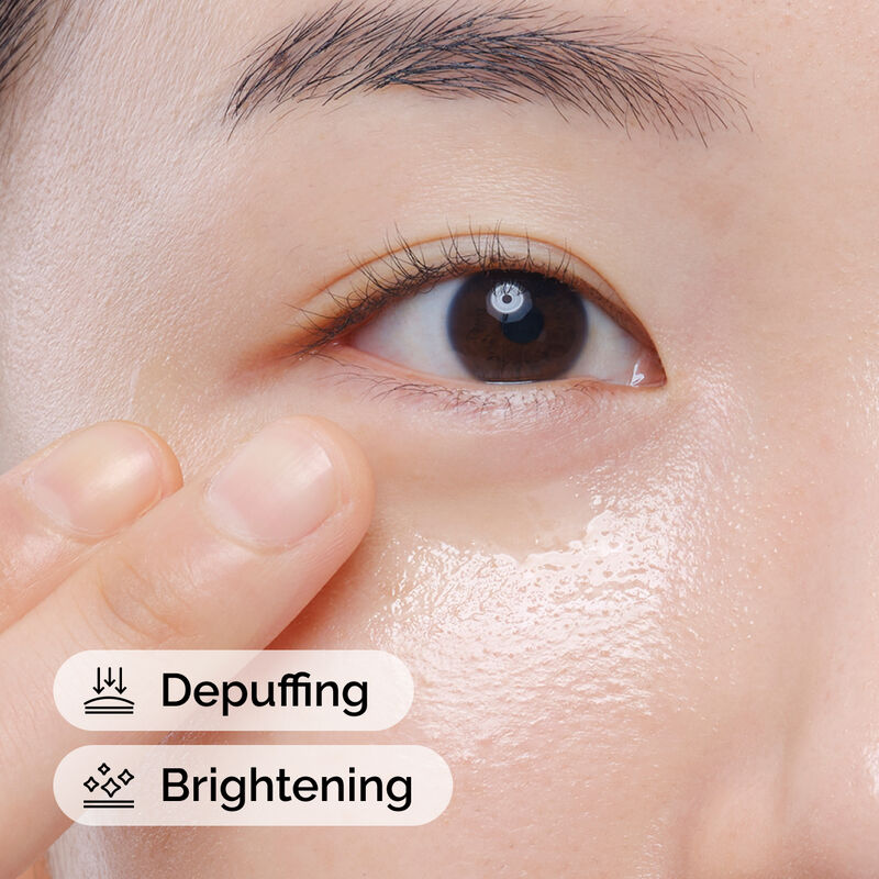Applying The Ordinary Caffeine Solution under eye contour