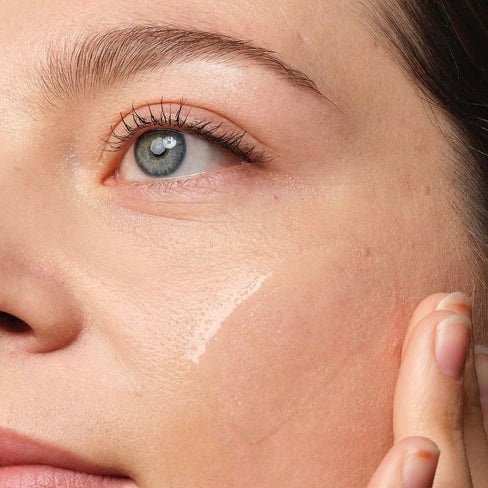 Skin close-up showing texture with The Ordinary Niacinamide